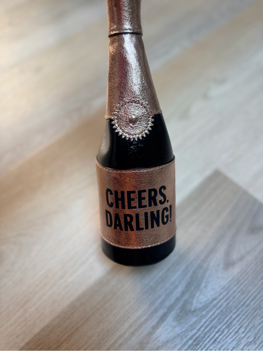 kate spade Rose Gold & Black 'Cheers, Darling!' Champagne Bottle Wristlet - Picture 5 of 6
